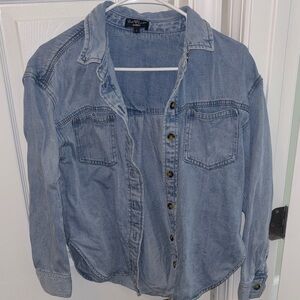 Velvet Heart Light Blue Denim Button-Down